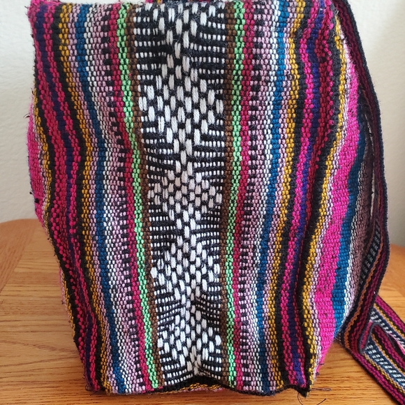 Handcrafted Colorful Striped Boho Women's Shoulder Bag - Picture 8 of 15